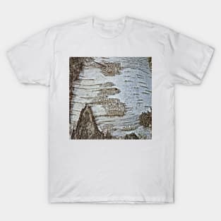 rustic scandinavian nature tree bark white birch T-Shirt